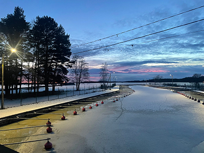 Belysning båthamn