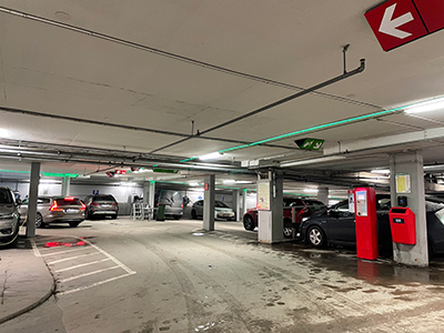 Garage med led armatur